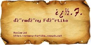 Örmény Fürtike névjegykártya